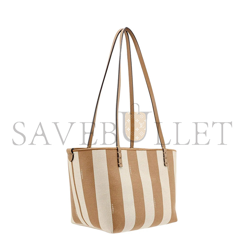 FENDI SMALL ROLL STRIPED TOTE BAG 8BH424AS86 (22*18*14cm)